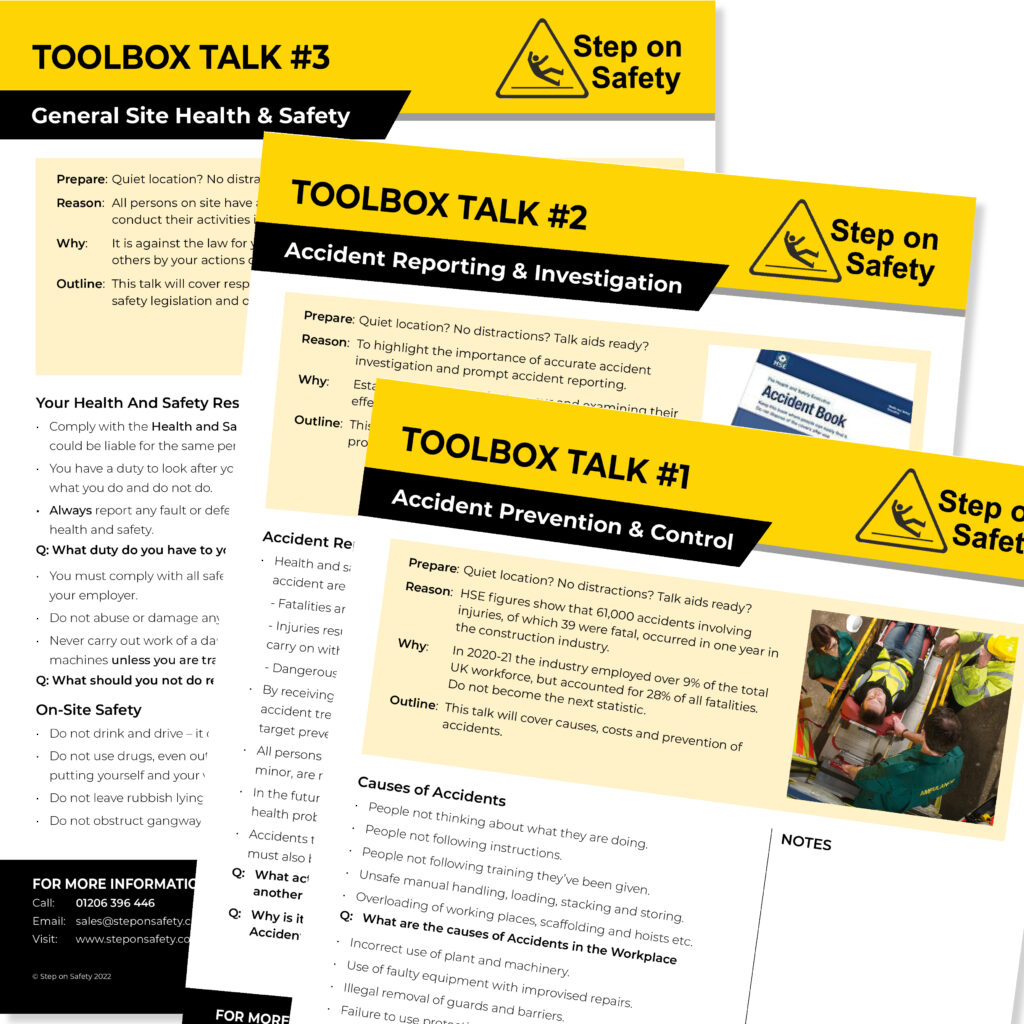 Improve Site Safety With Our FREE Toolbox Talks Step On Safety